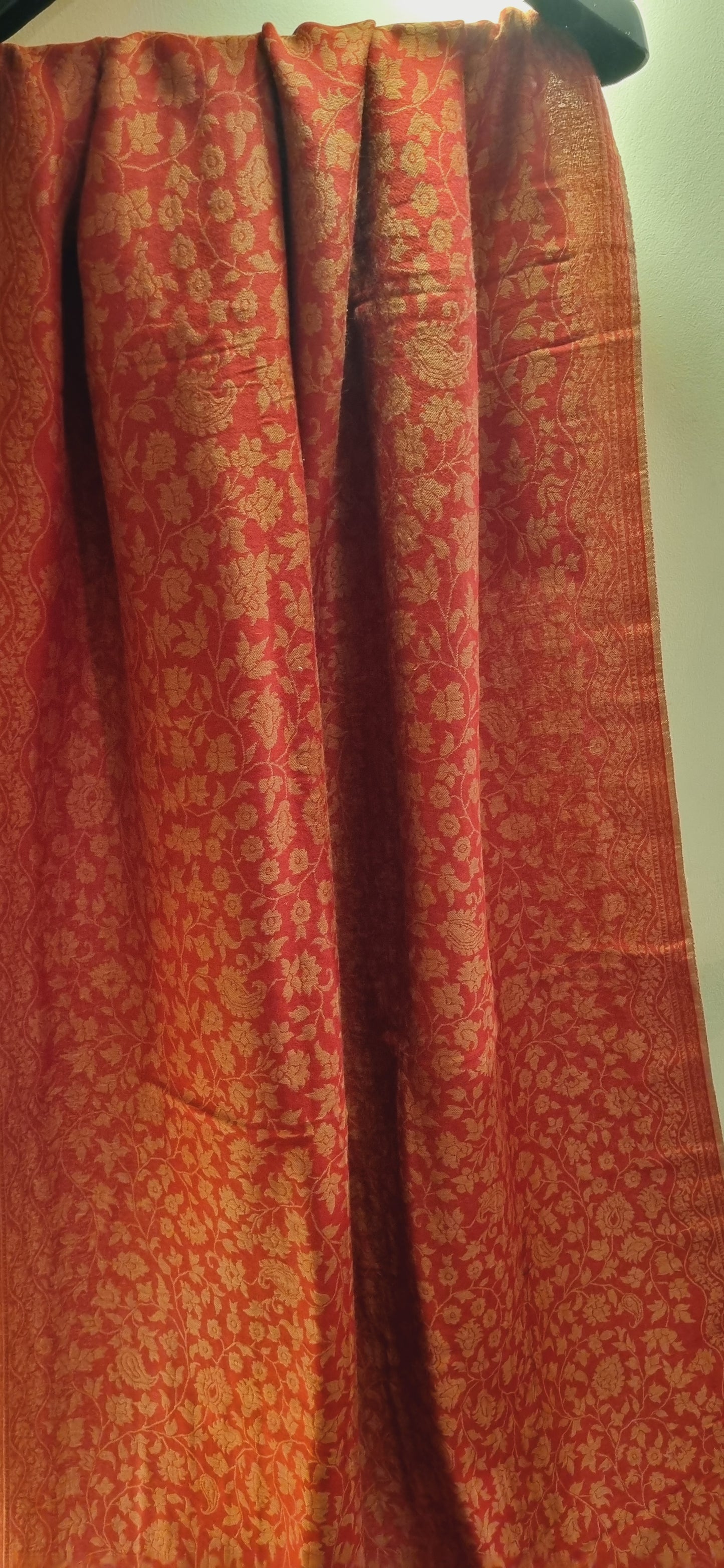 Reversible pashmina kaani shawls