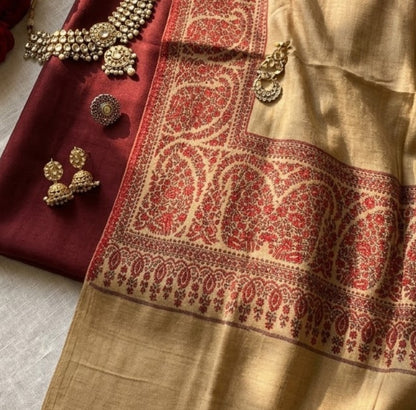 Kaani Shawl/Suit: Woollen pashmina