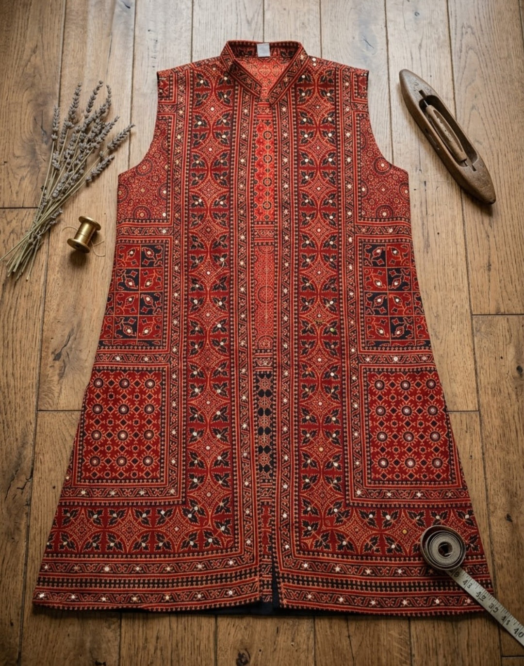 Ajrak jacket: cotton