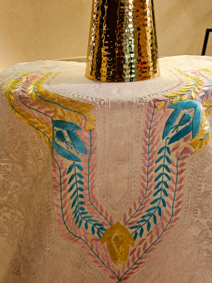 Parsi gara embroidered chikankari shirt