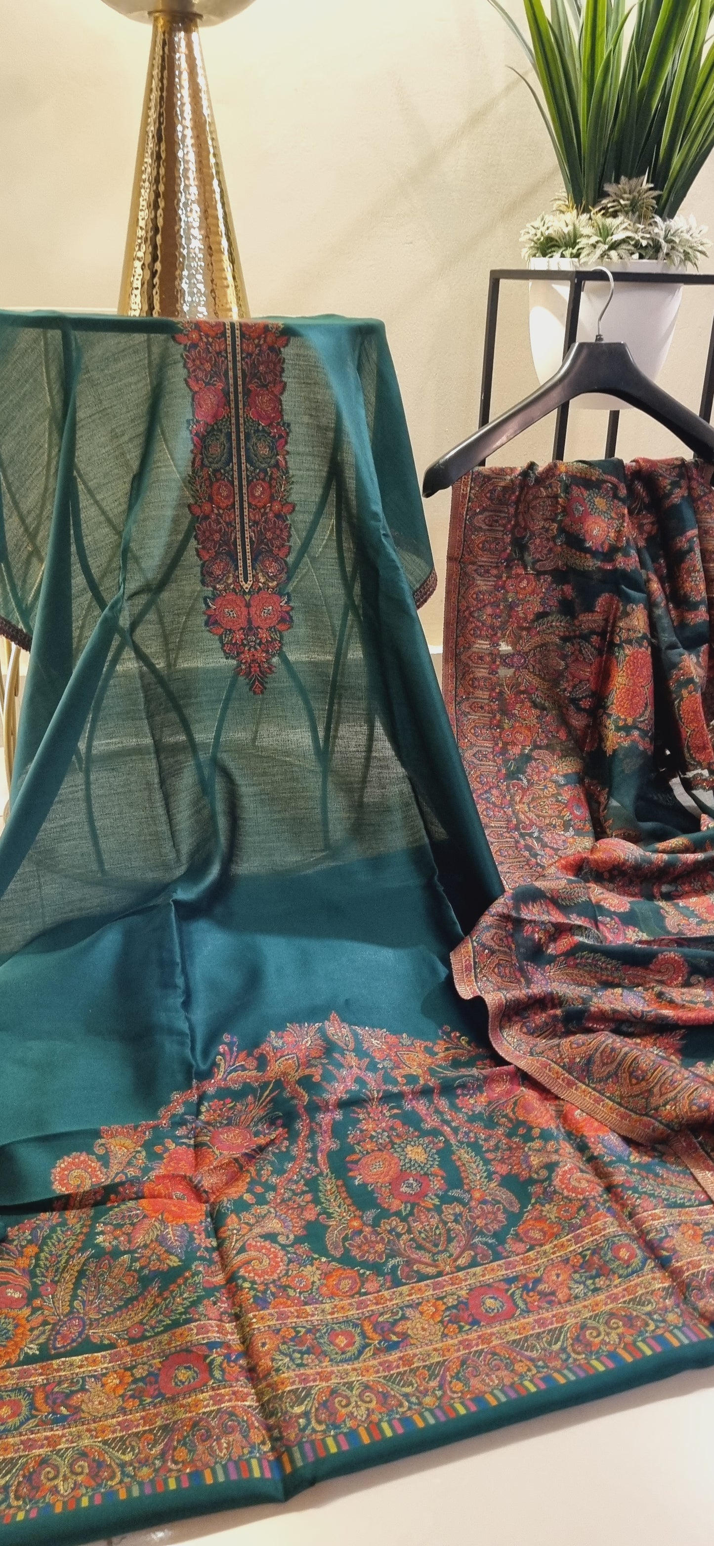 Silk kaani suit