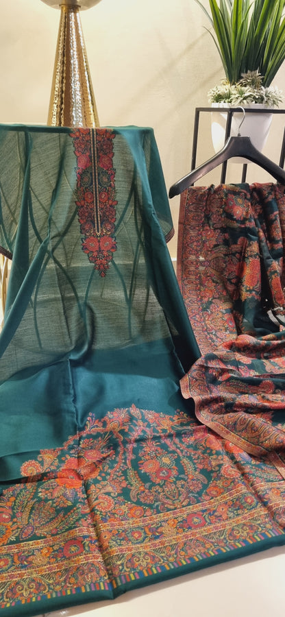 Silk kaani suit
