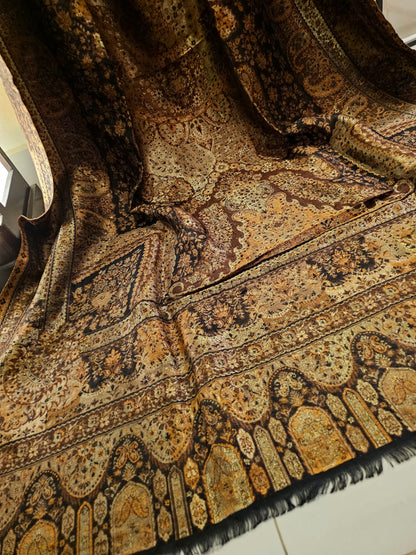 Reversible moonlight gandhara kaani shawl