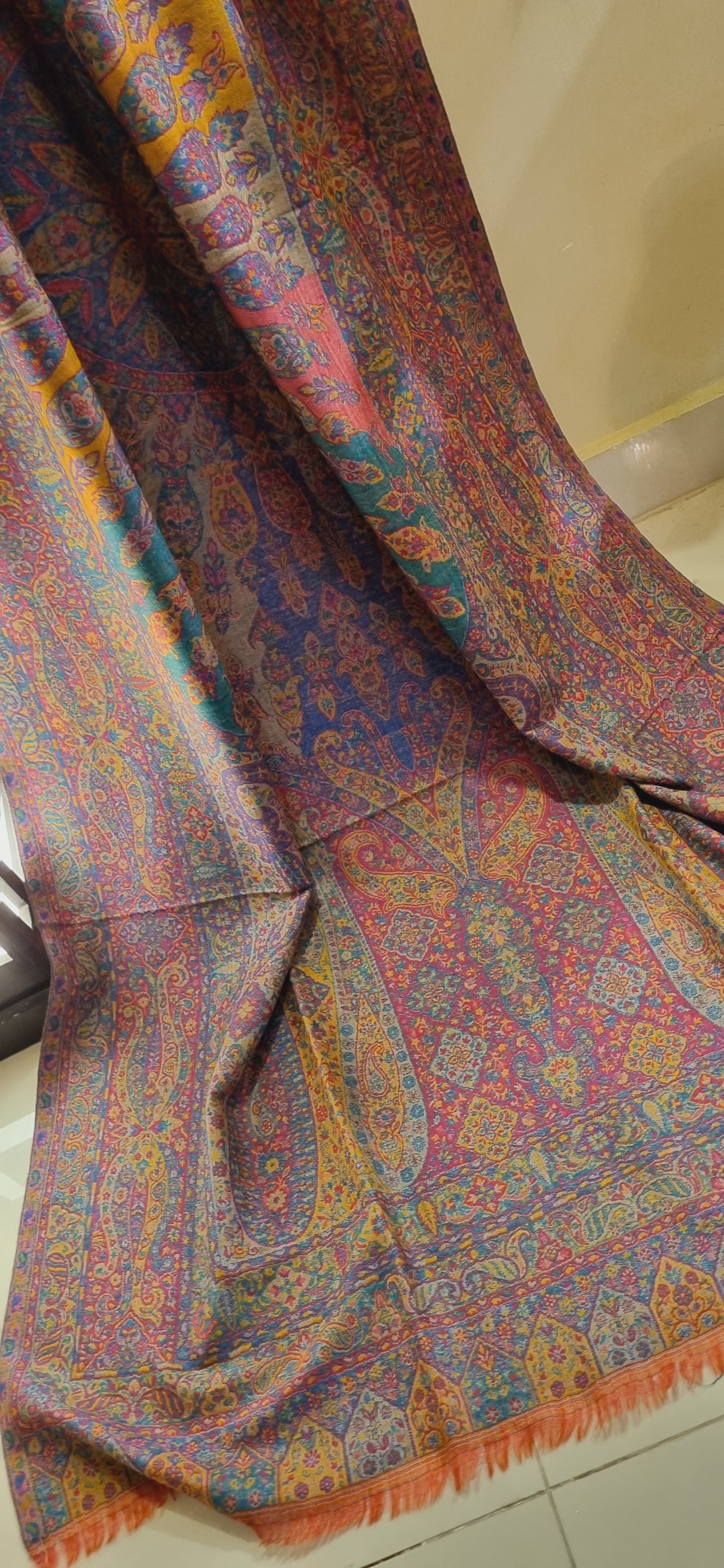 Reversible persian kaani shawl