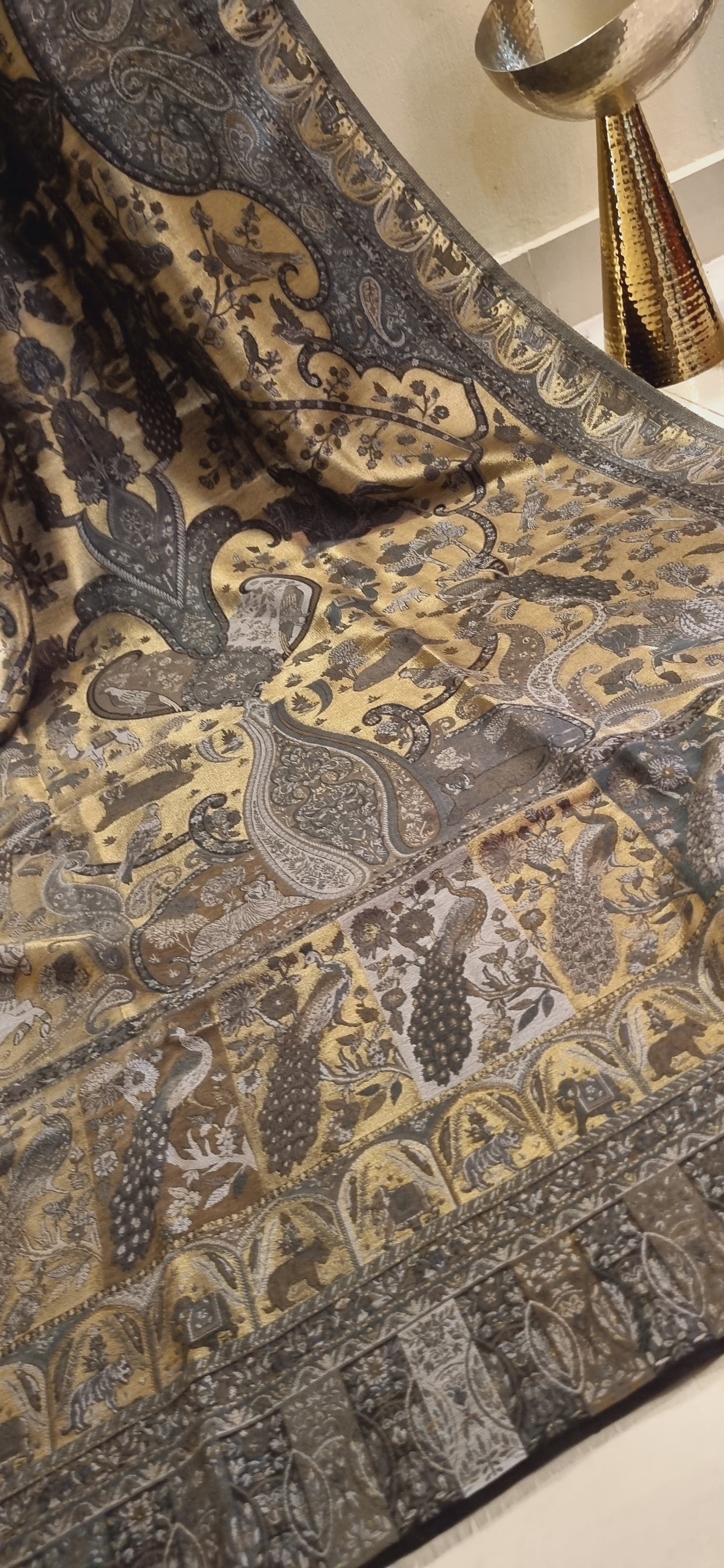 Laila's moonlight silky kaani shawl