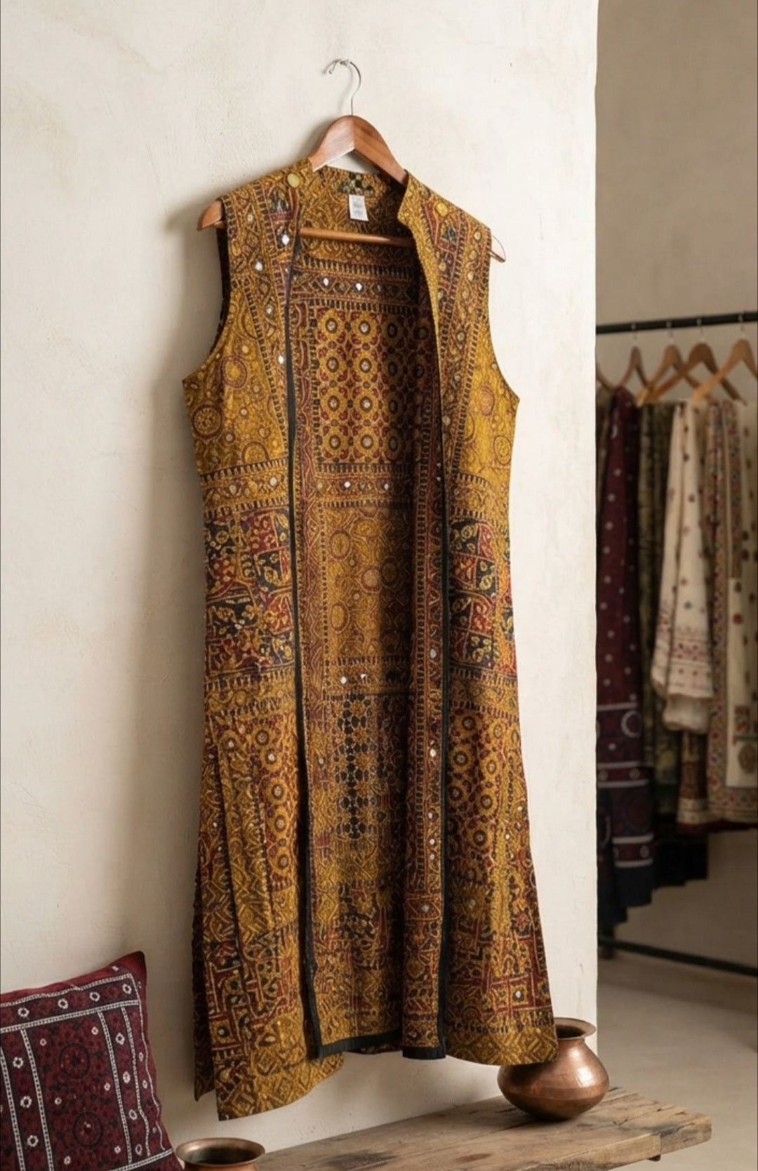 Ajrak jackets: cotton