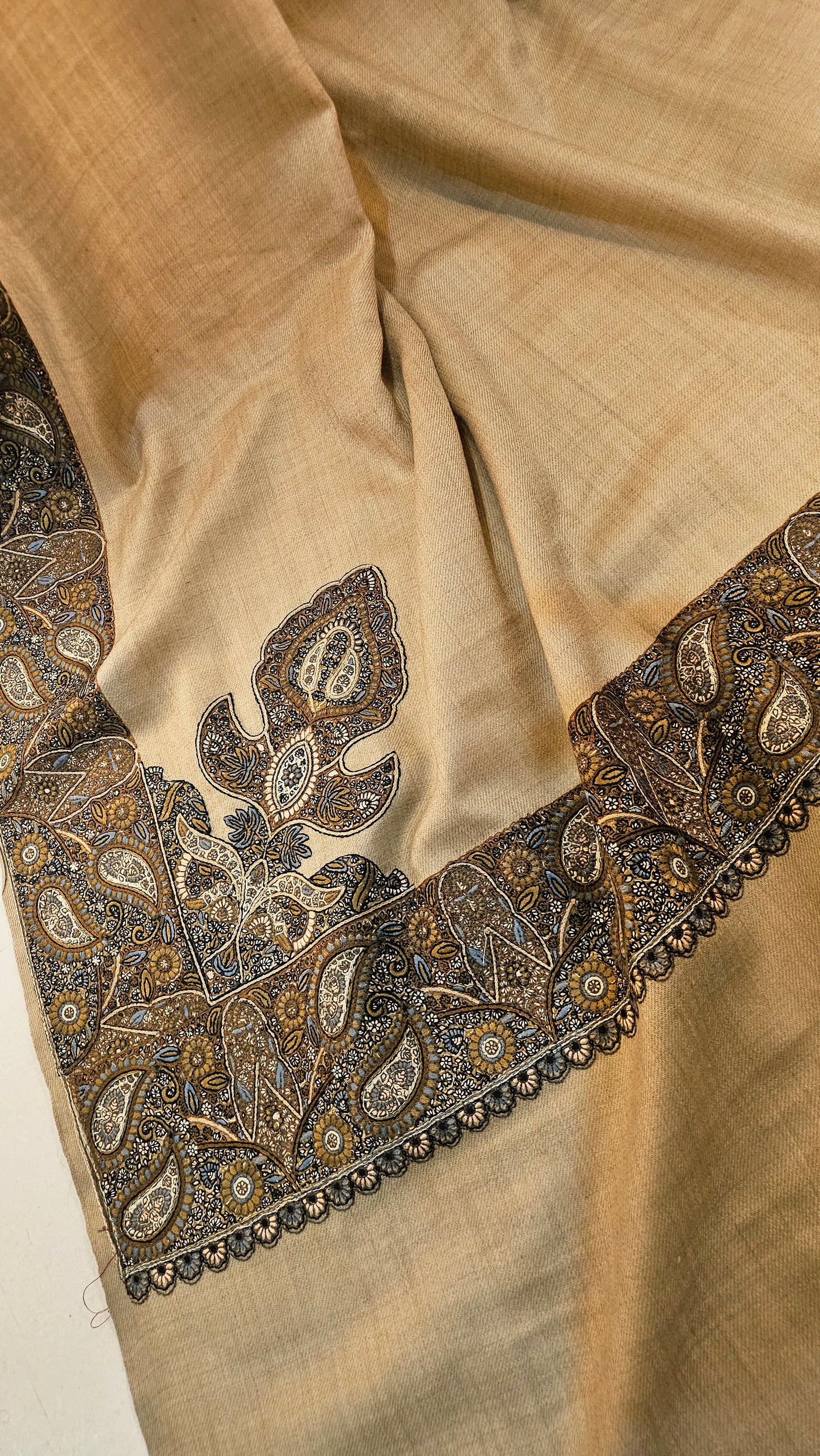 Papermachi embroidered: Pashmina