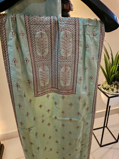Lawn embroidered two piece