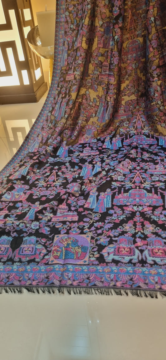 Woolen pashmina kaani shawl
