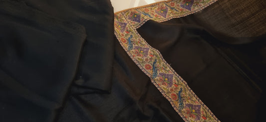 Pashmina kalamkar with plain suit