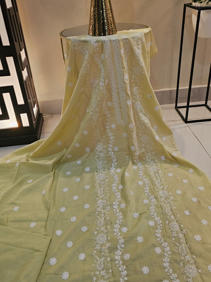 Lawn embroidered two piece