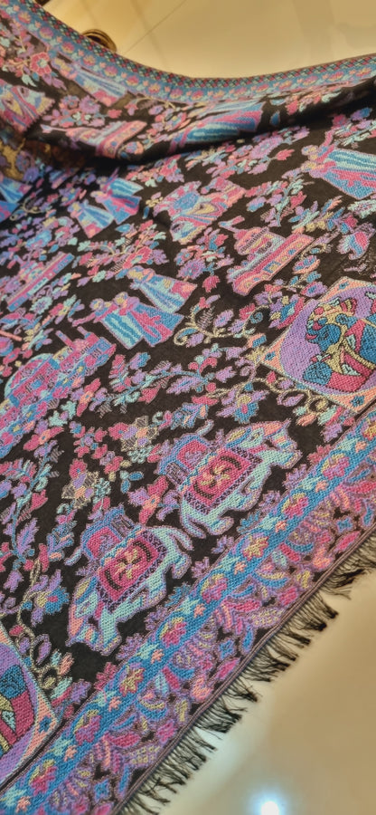 Woolen pashmina kaani shawl