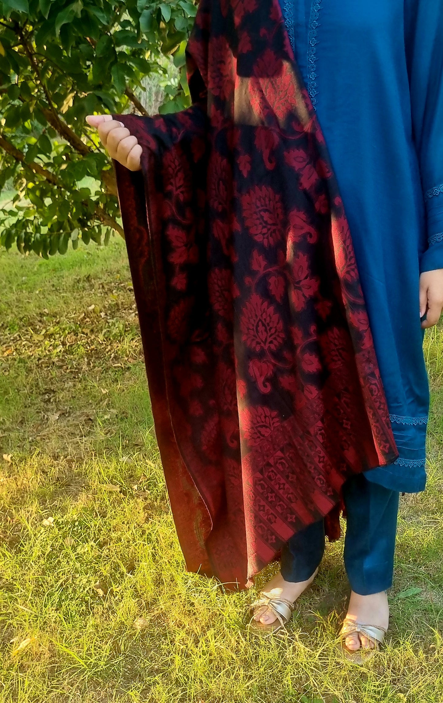 Woolen pashmina kaani shawl