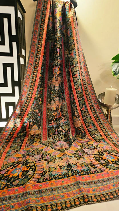 Meenakari shawl: patola silk