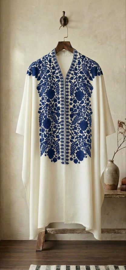 Embroidered cape shawl: Pashmina