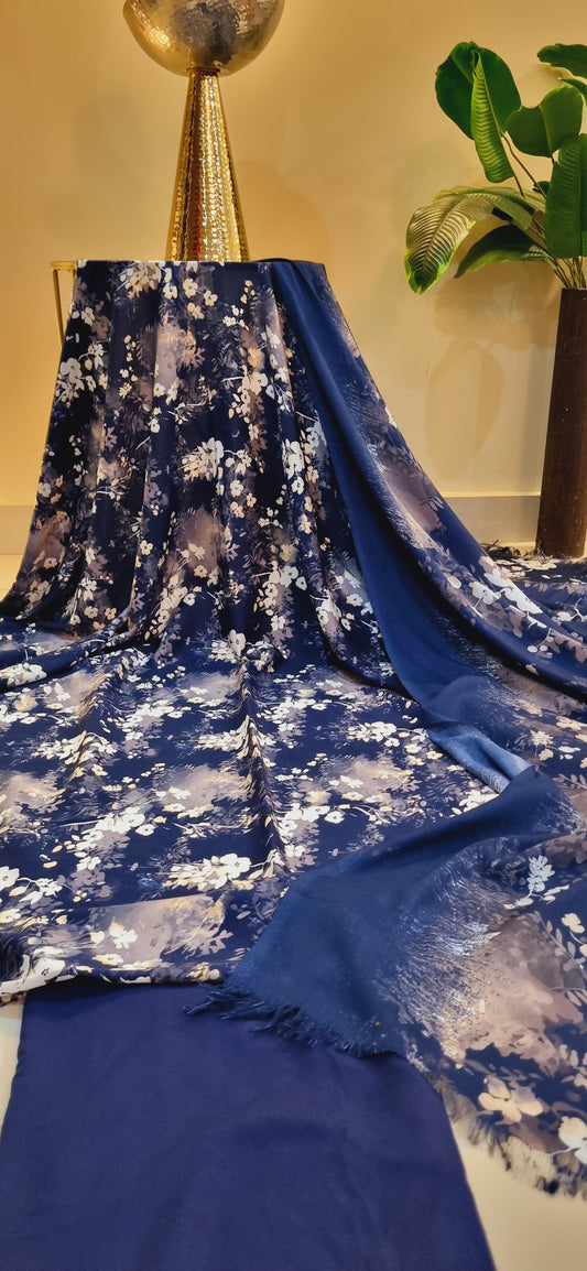 Three piece printed suit