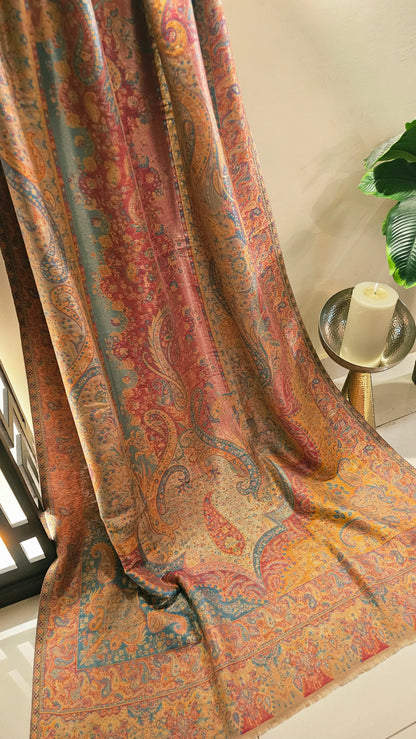 Gandhara kaani reversible: shawl