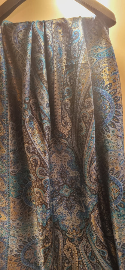 Reversible moonlight gandhara kaani shawl