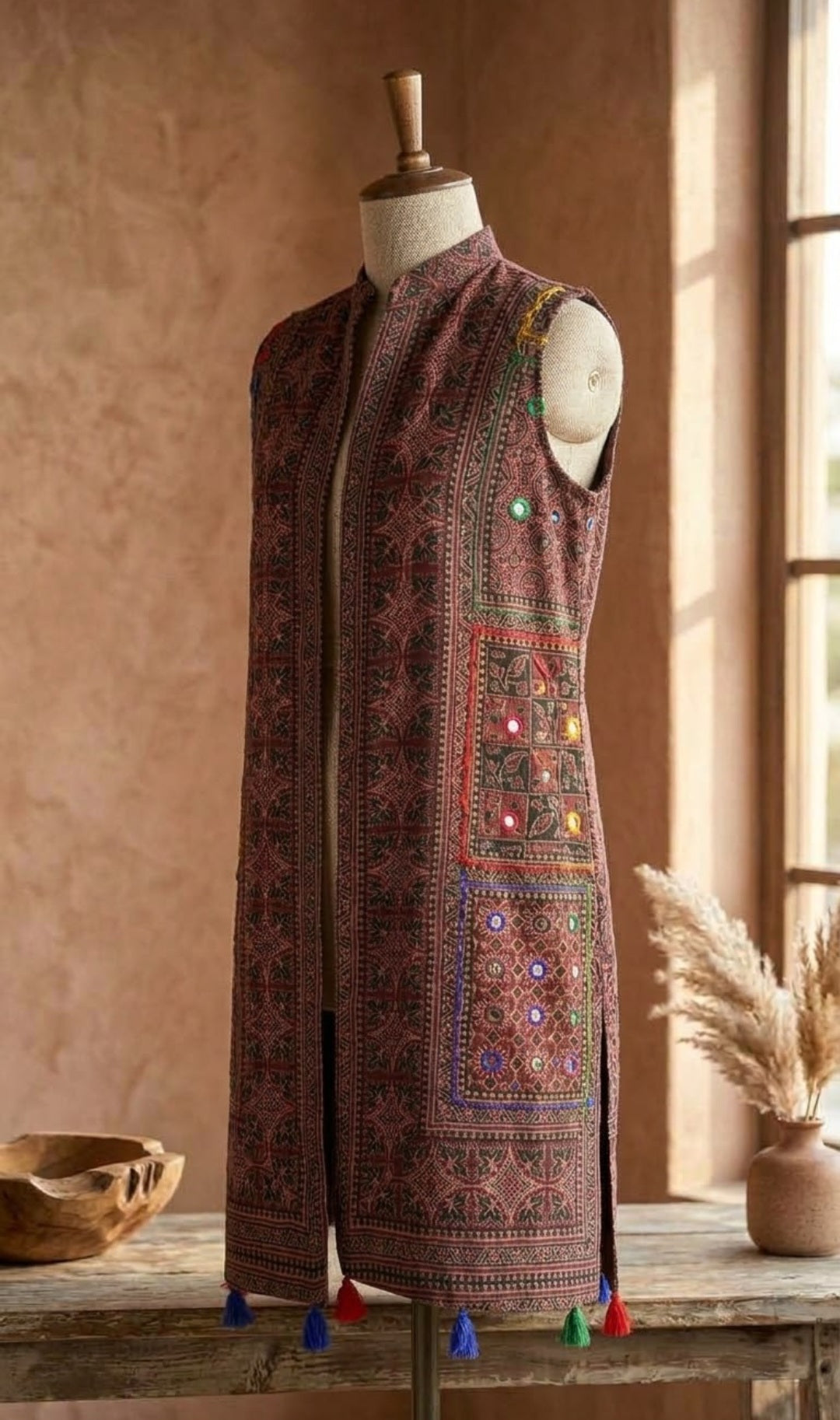 Ajrak jacket: cotton