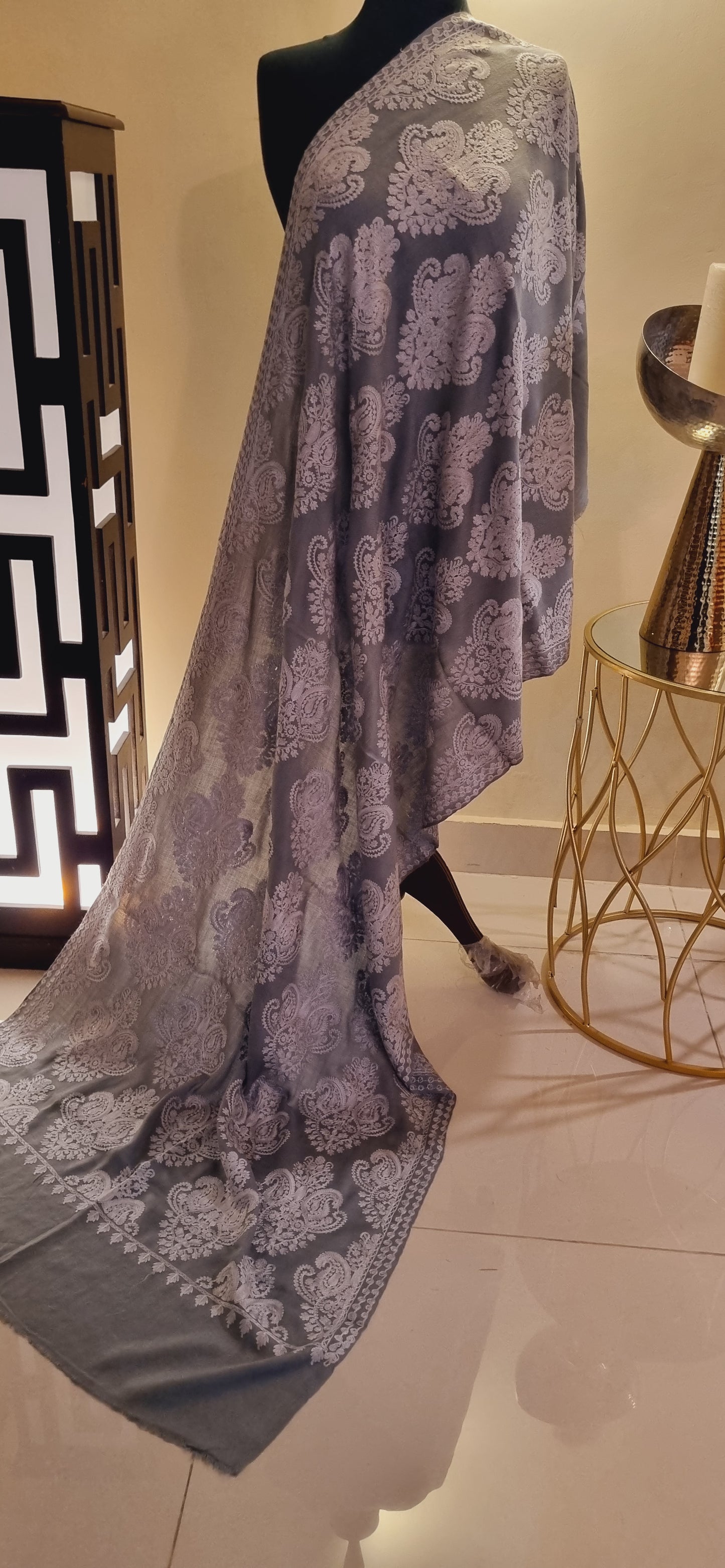 Pashmina embroidered Mini shawl