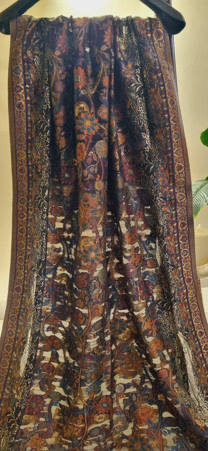 Silk kaani with chantilly