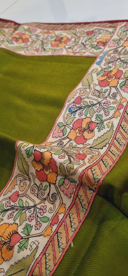 Kalamkar border Pashmina