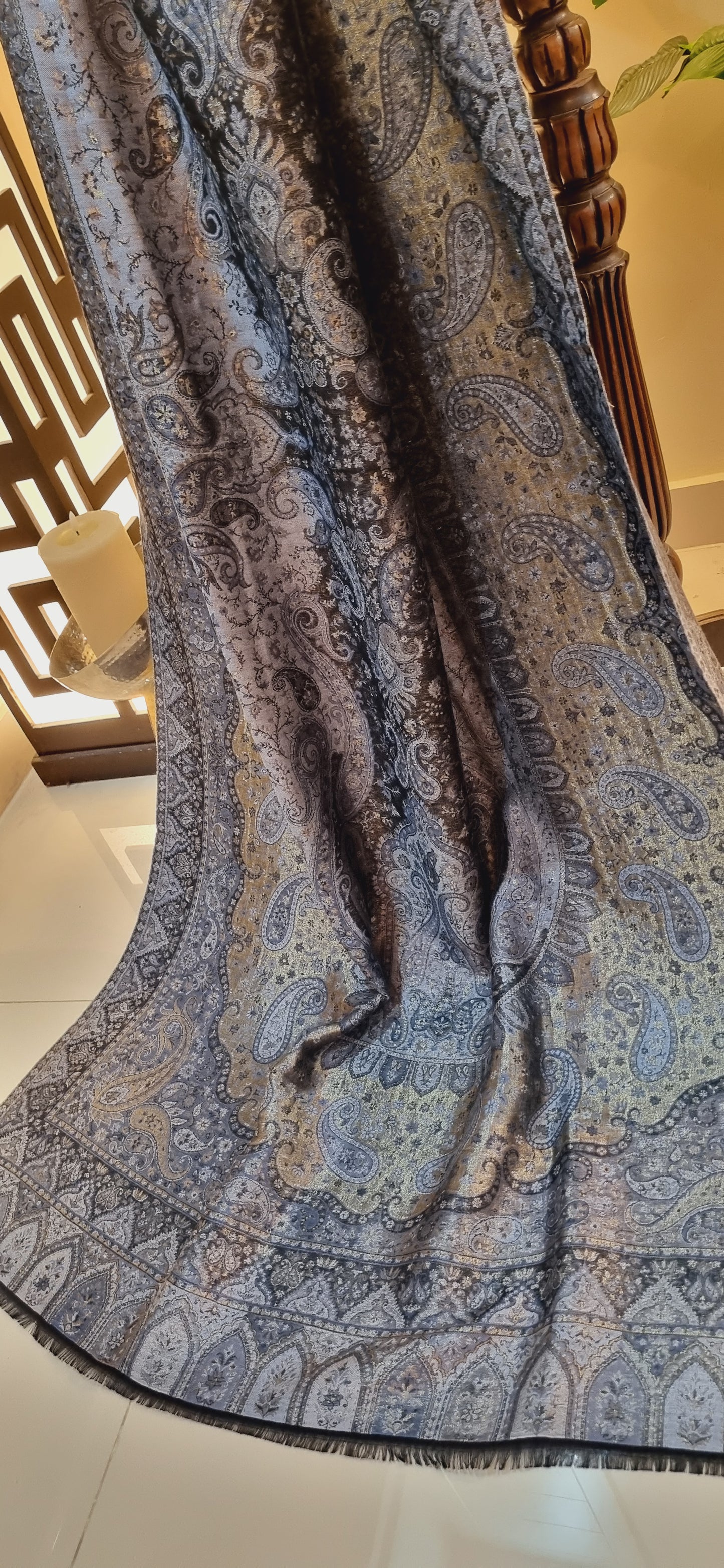 Gandhara reversible moonlight kaani shawl