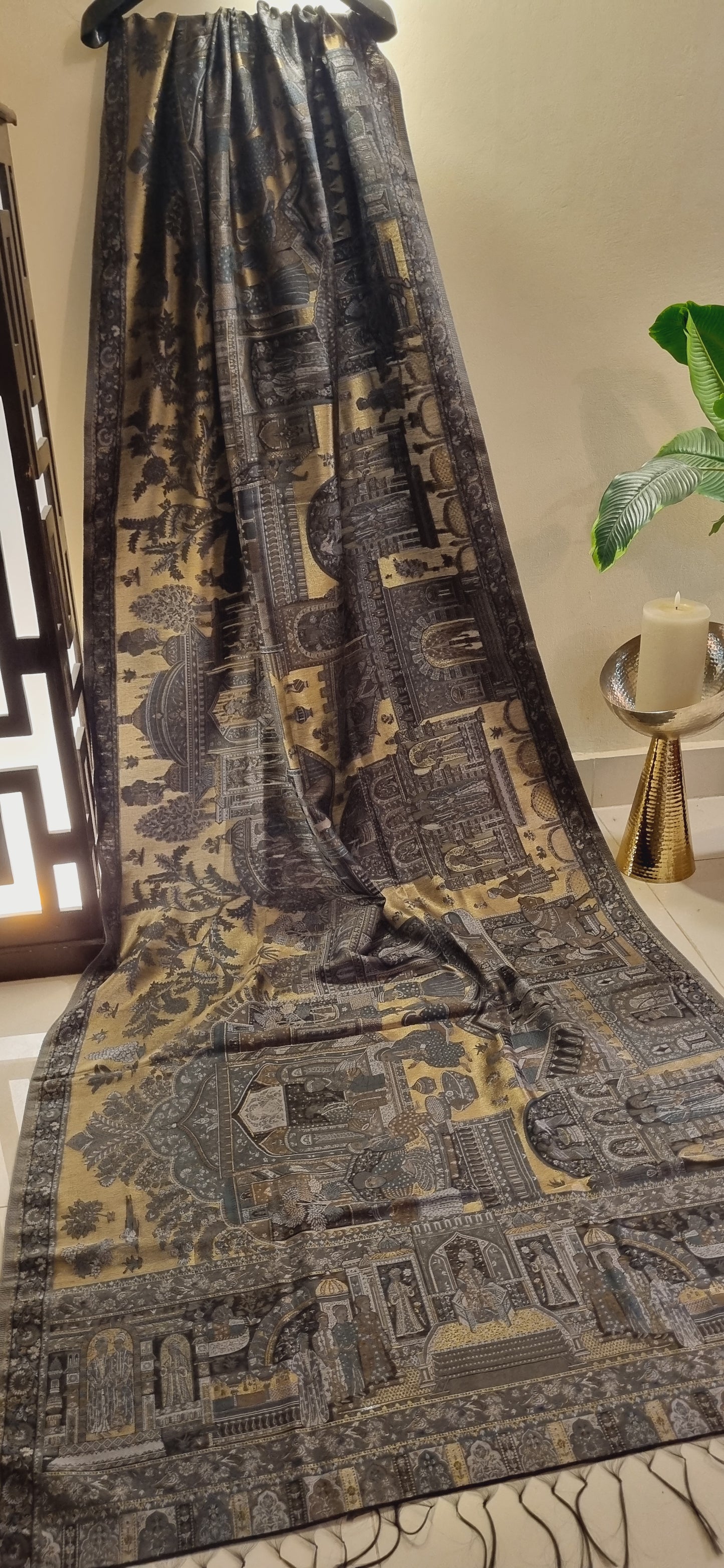 Darbari moonlight silky kaani shawl