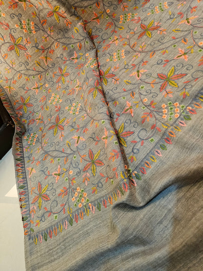 Papermachi embroidered reversible toosh shawl