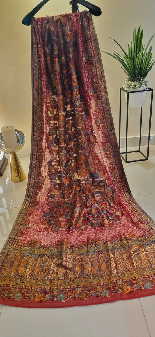 Silk kaani with chantilly