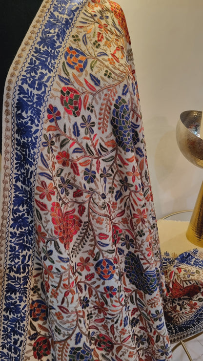 Embroidered pashmina shawl