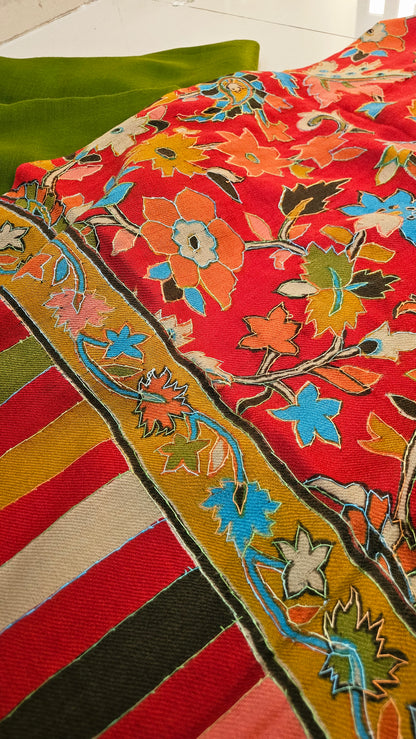 Kalamkar minishawl: Pashmina
