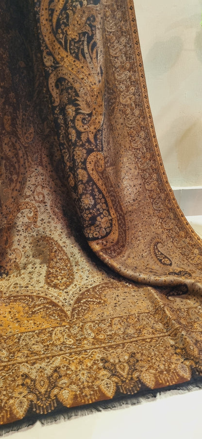 Reversible moonlight gandhara kaani shawl