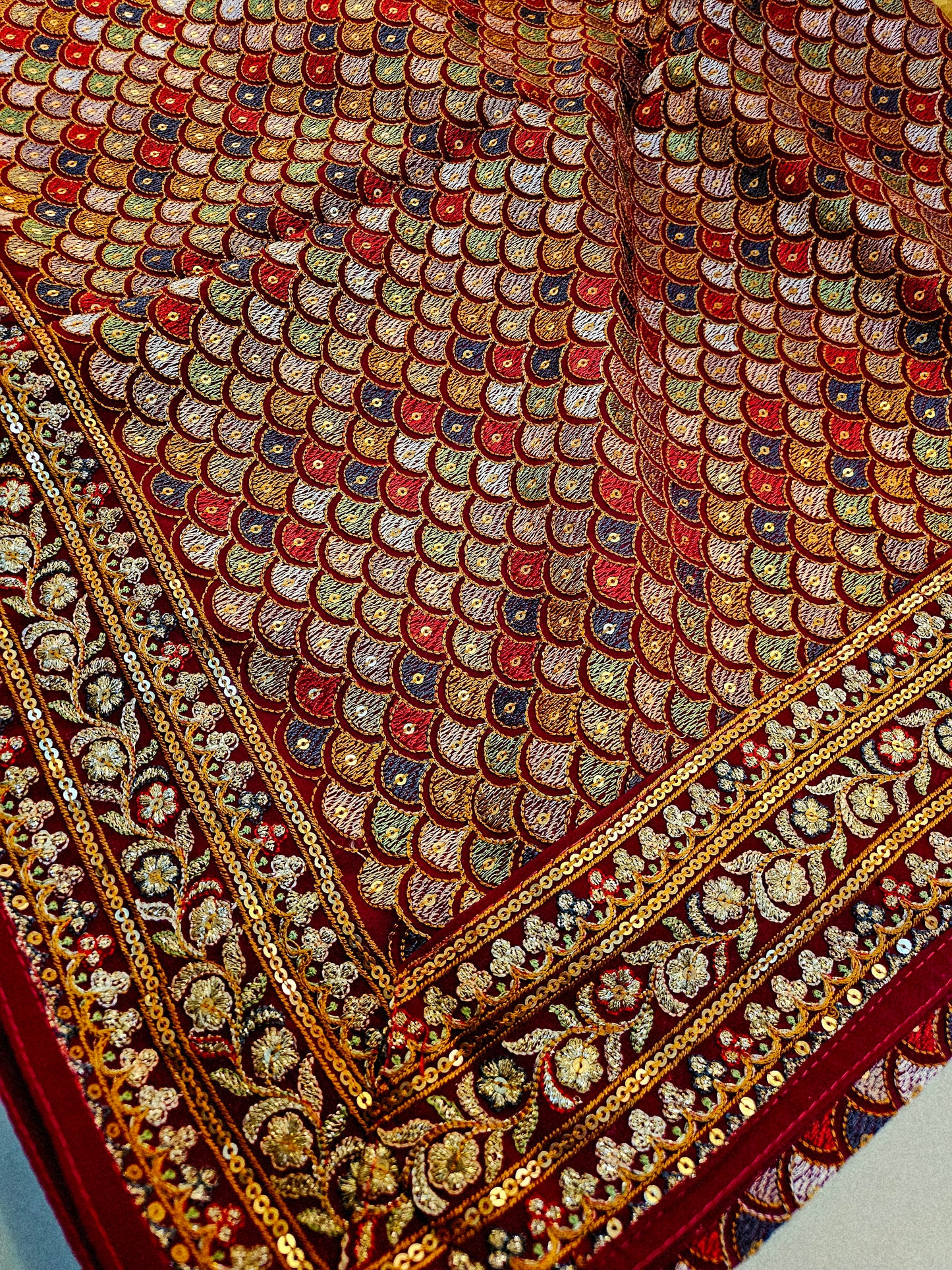 Embroidered georgete dupata