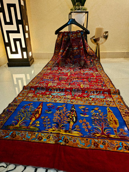 Silk kaani minishawl