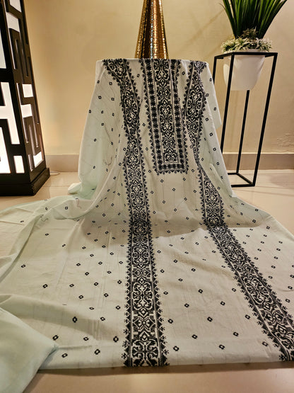 Lawn embroidered two piece