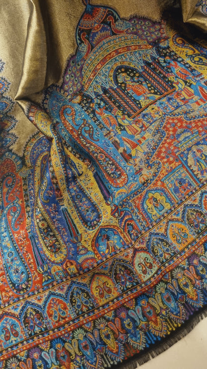 Gandhara moonlight pashmina kaani shawl