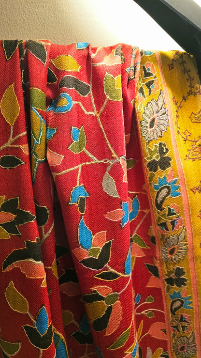 Kalamkar embroidered: Pashmina