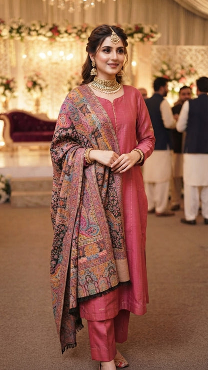 Gandhara Reversible kaani: Pashmina