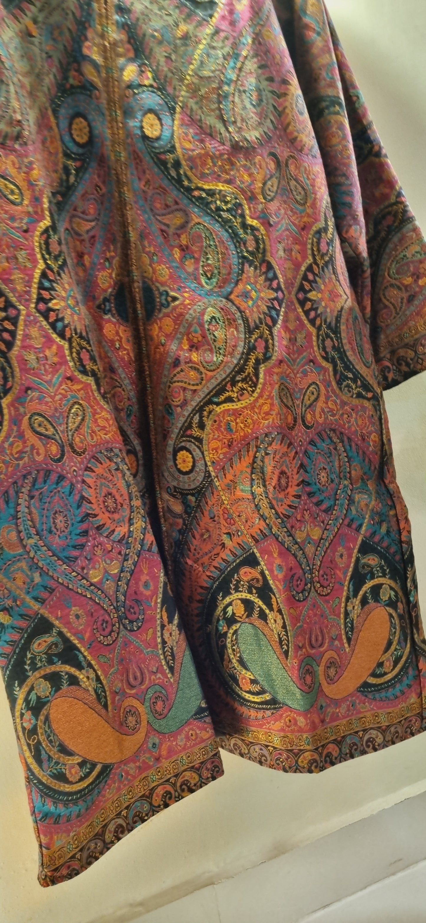 Silk kaani coat