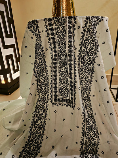 Lawn embroidered two piece