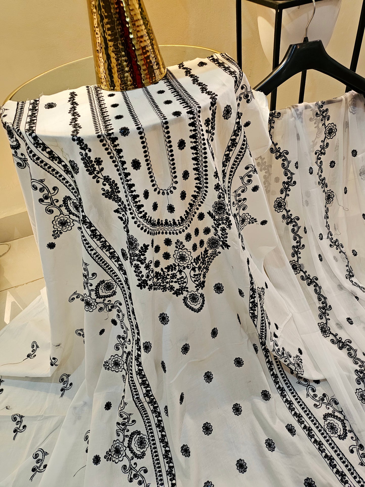 Lawn embroidered three piece