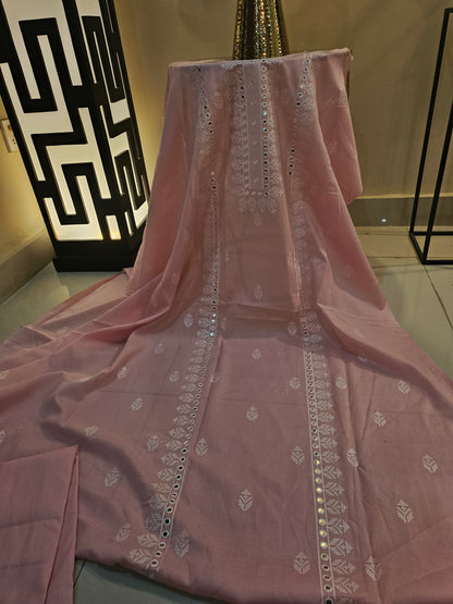 Lawn embroidered two piece
