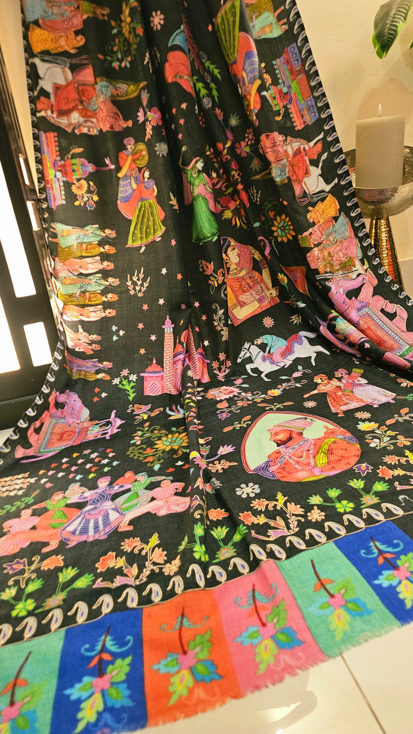 Reelkar embroidered:Pashmina