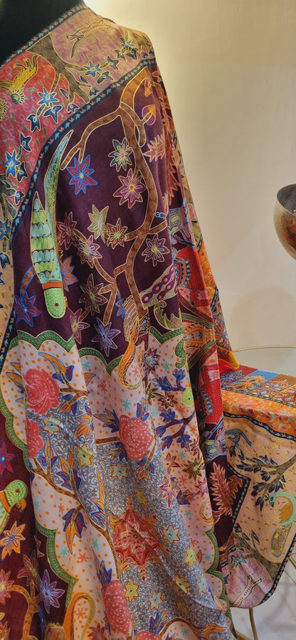 Mughal shikargah reelkar shawl