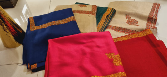 Sui embroidered pashmina shawls