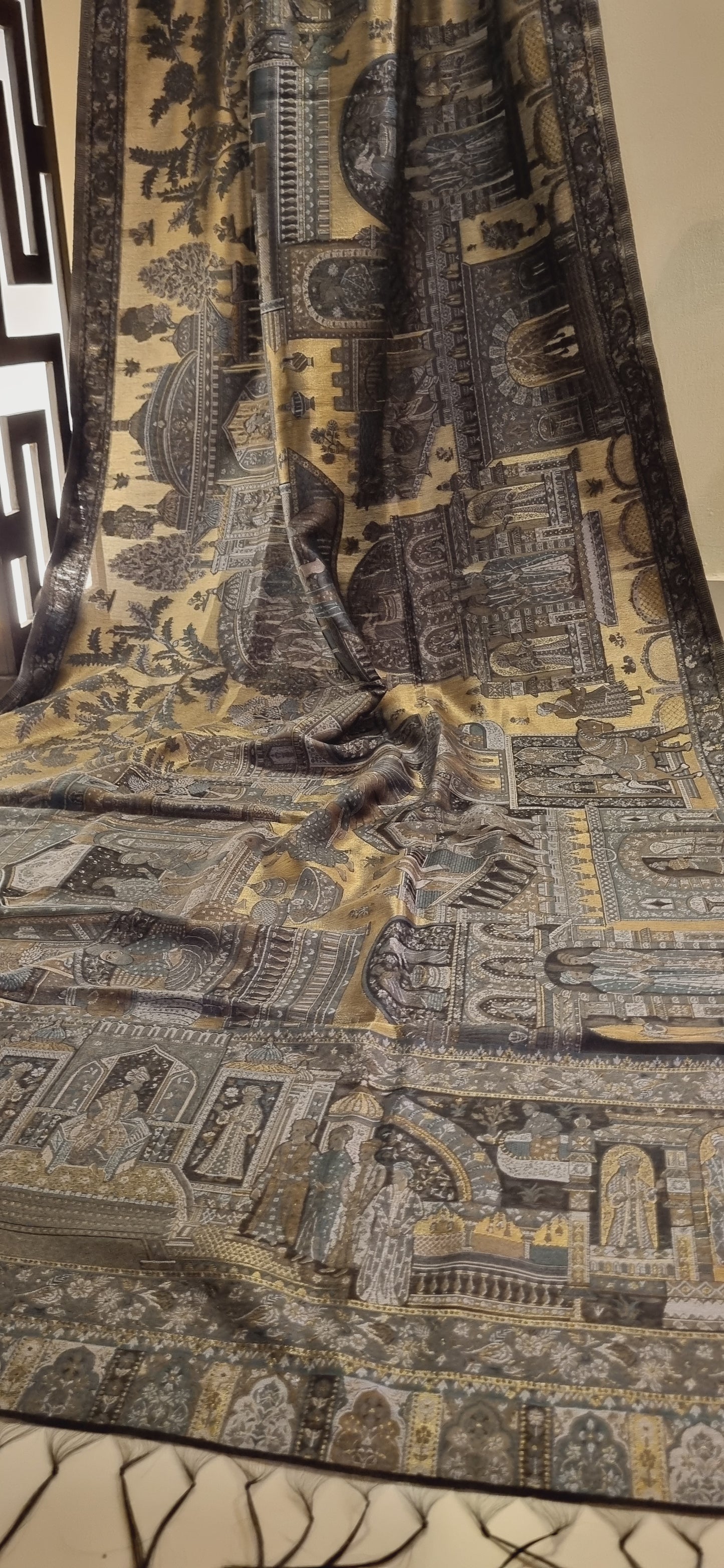 Darbari moonlight silky kaani shawl