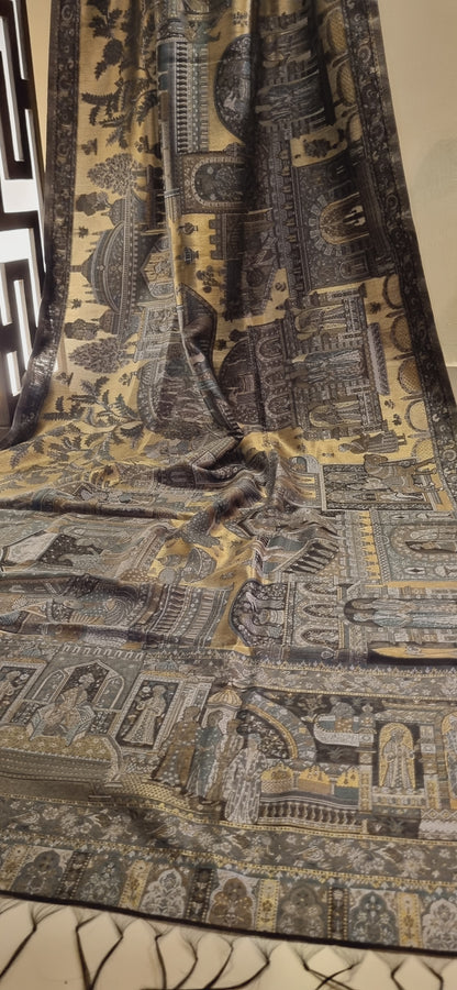 Darbari moonlight silky kaani shawl
