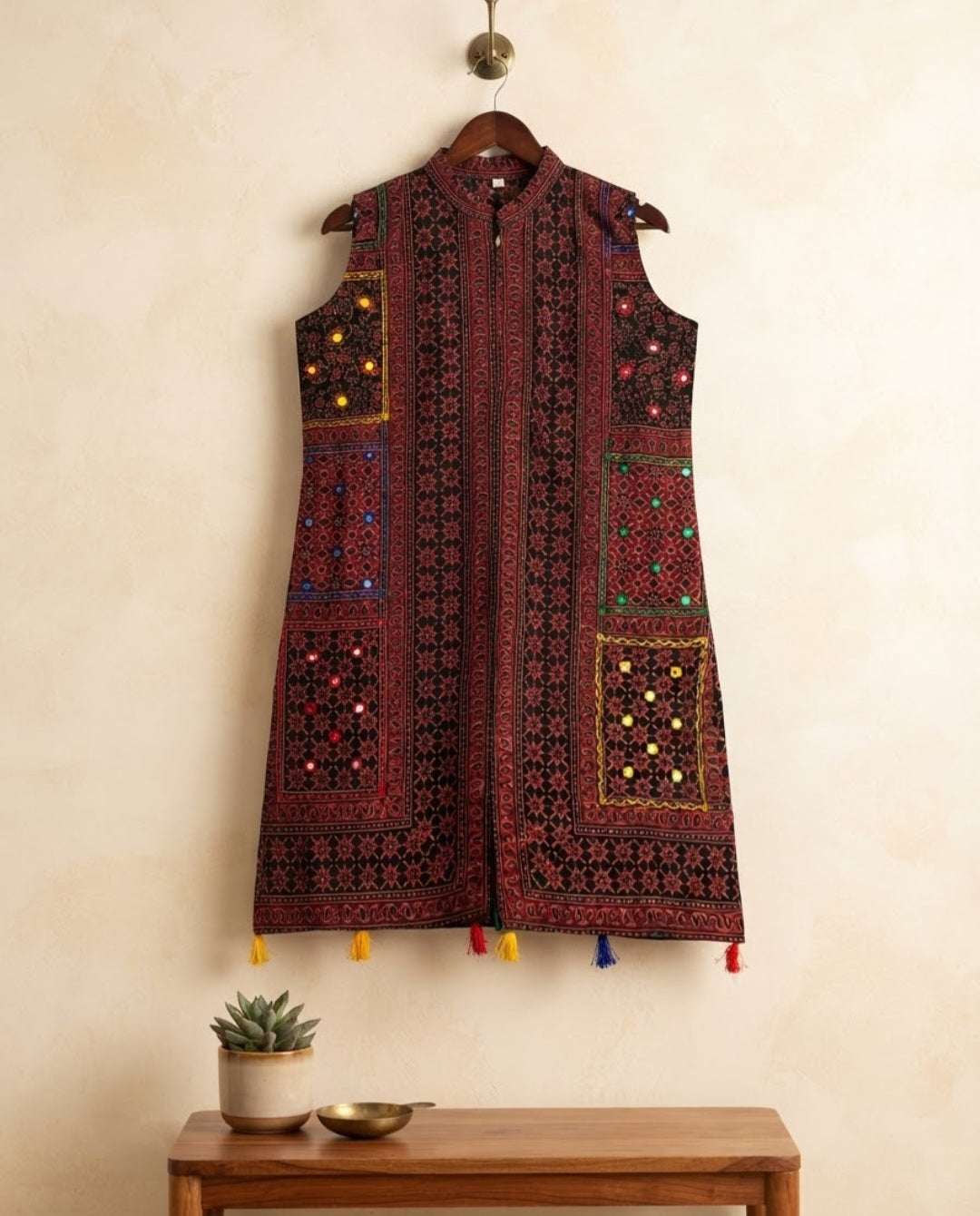 Ajrak jacket: cotton