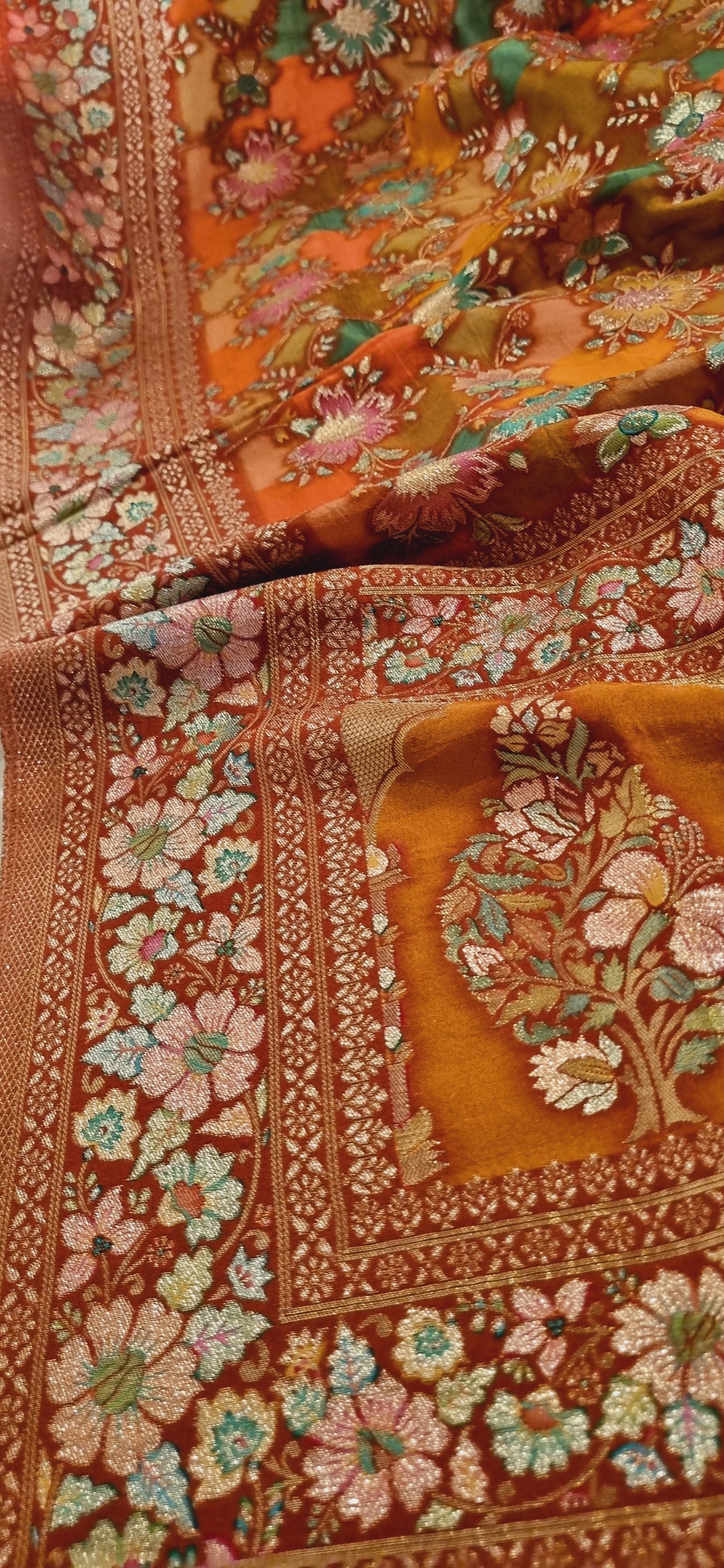Meenakari patola silk dupata